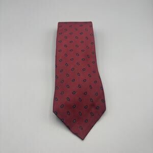 Ferrell Reed For Nordstrom Mens Hand Silk Red Made In England Paisley